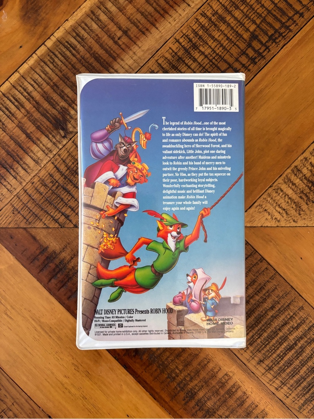 Walt Disney Robin Hood VHS - Picture 3 of 3